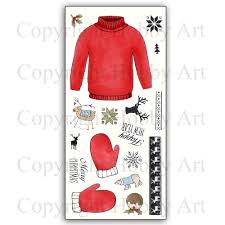 Hobby Art Stamps - Clear Polymer Stamp Set - Festive Jumpers - Christmas Sweaters