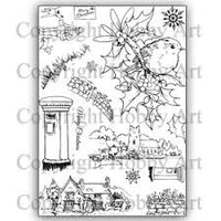 Hobby Art Stamps - Clear Polymer Stamp Set - A5 - Village Post