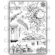 Hobby Art Stamps - Clear Polymer Stamp Set - A5 - Village Post