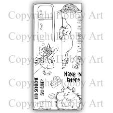 Hobby Art Stamps - Clear Polymer Stamp Set - Hang In There