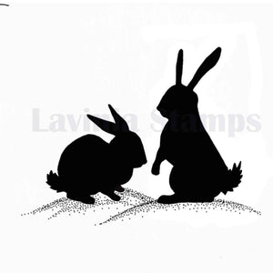 Lavinia - Midnight Meandering Bunnies - Rabbits - Clear Polymer Stamp