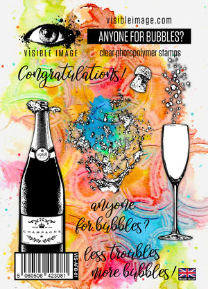 Visible Image - A6 - Clear Polymer Stamp Set - Anyone for Bubbles