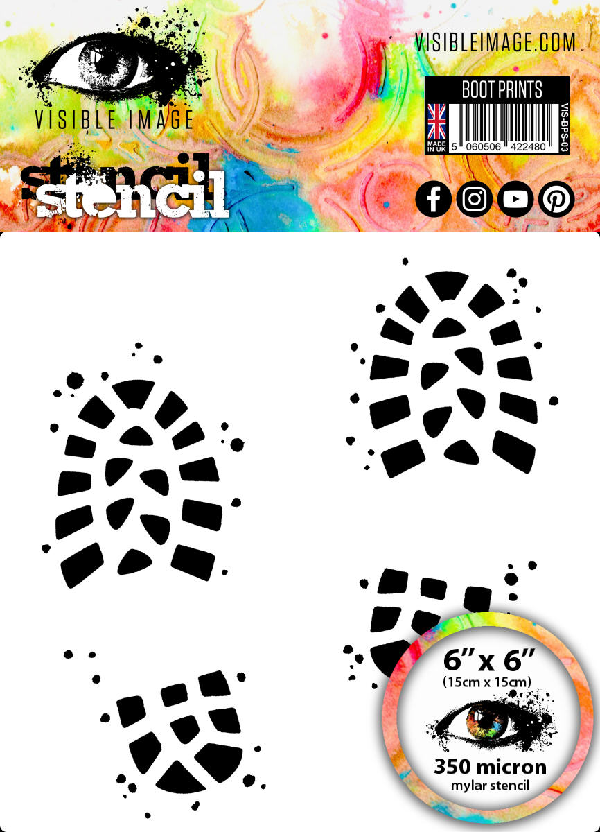 Visible Image - Boot Prints - Stencil