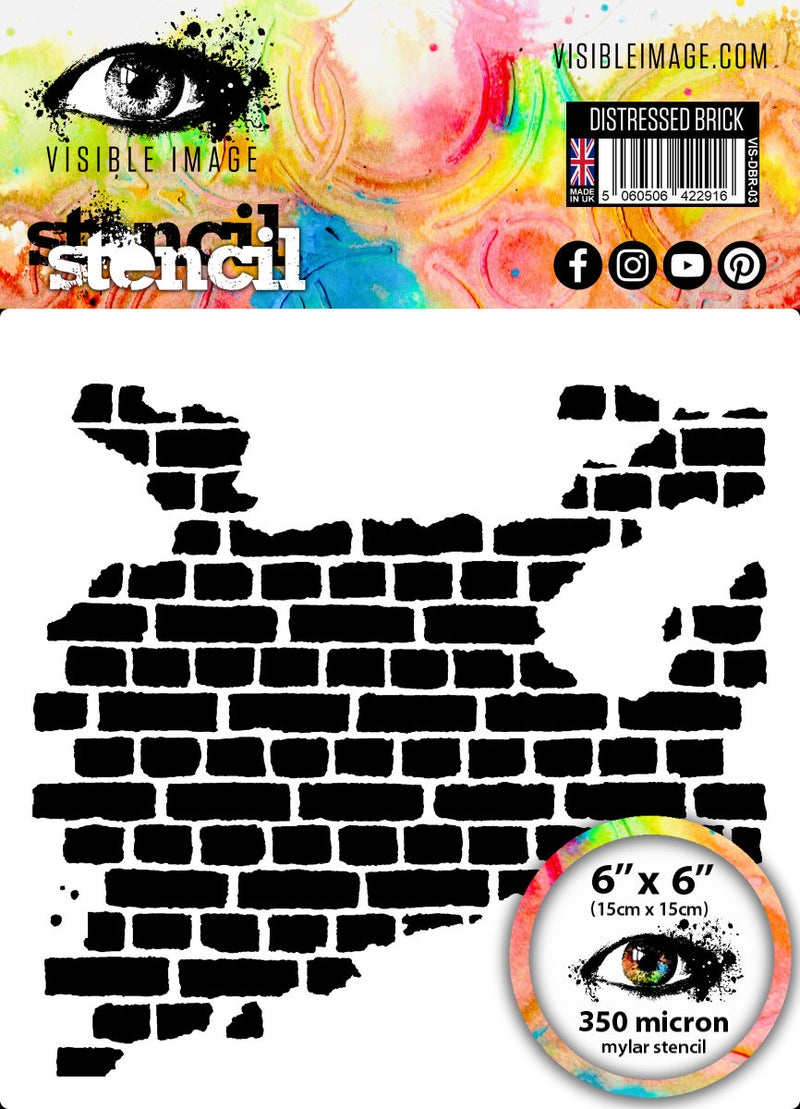 Visible Image - Stencil - Distressed Brick