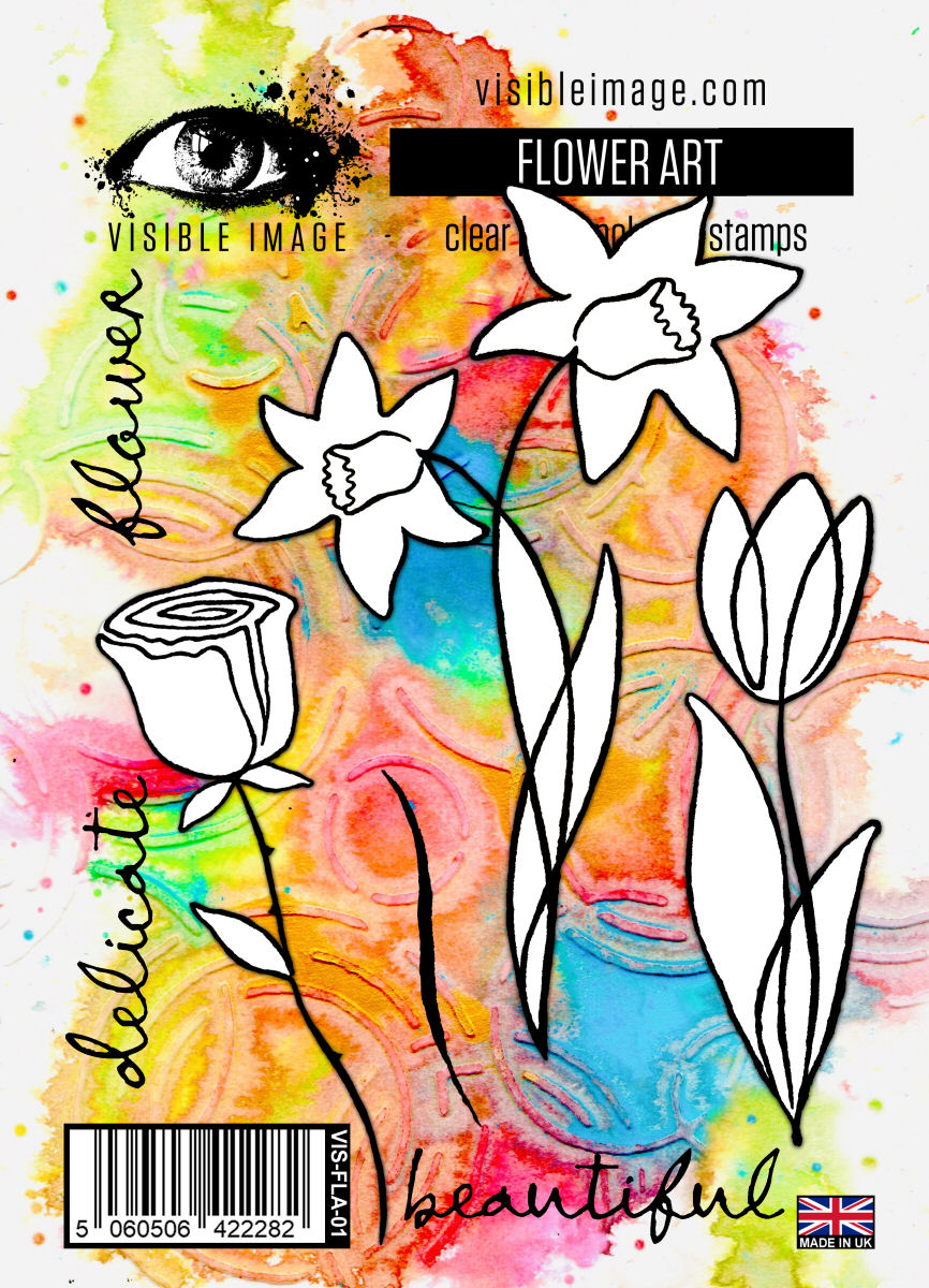 Visible Image - A6 - Clear Polymer Stamp Set - Flower Art
