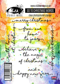 Visible Image - A6 - Clear Polymer Stamp Set -  Go To Christmas Words