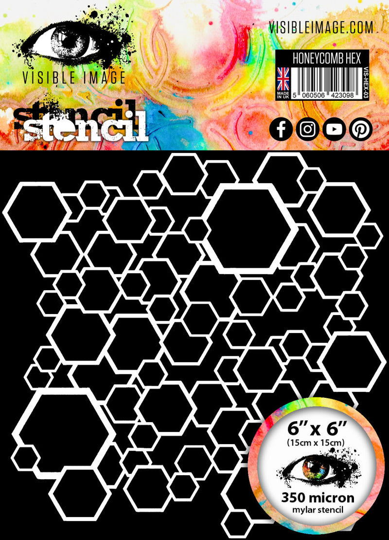 Visible Image - Stencil - Honeycomb Hex
