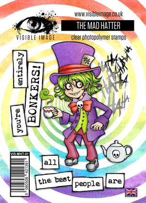 Visible Image - A6 - Clear Polymer Stamp Set - Alice in Wonderland - The Mad Hatter