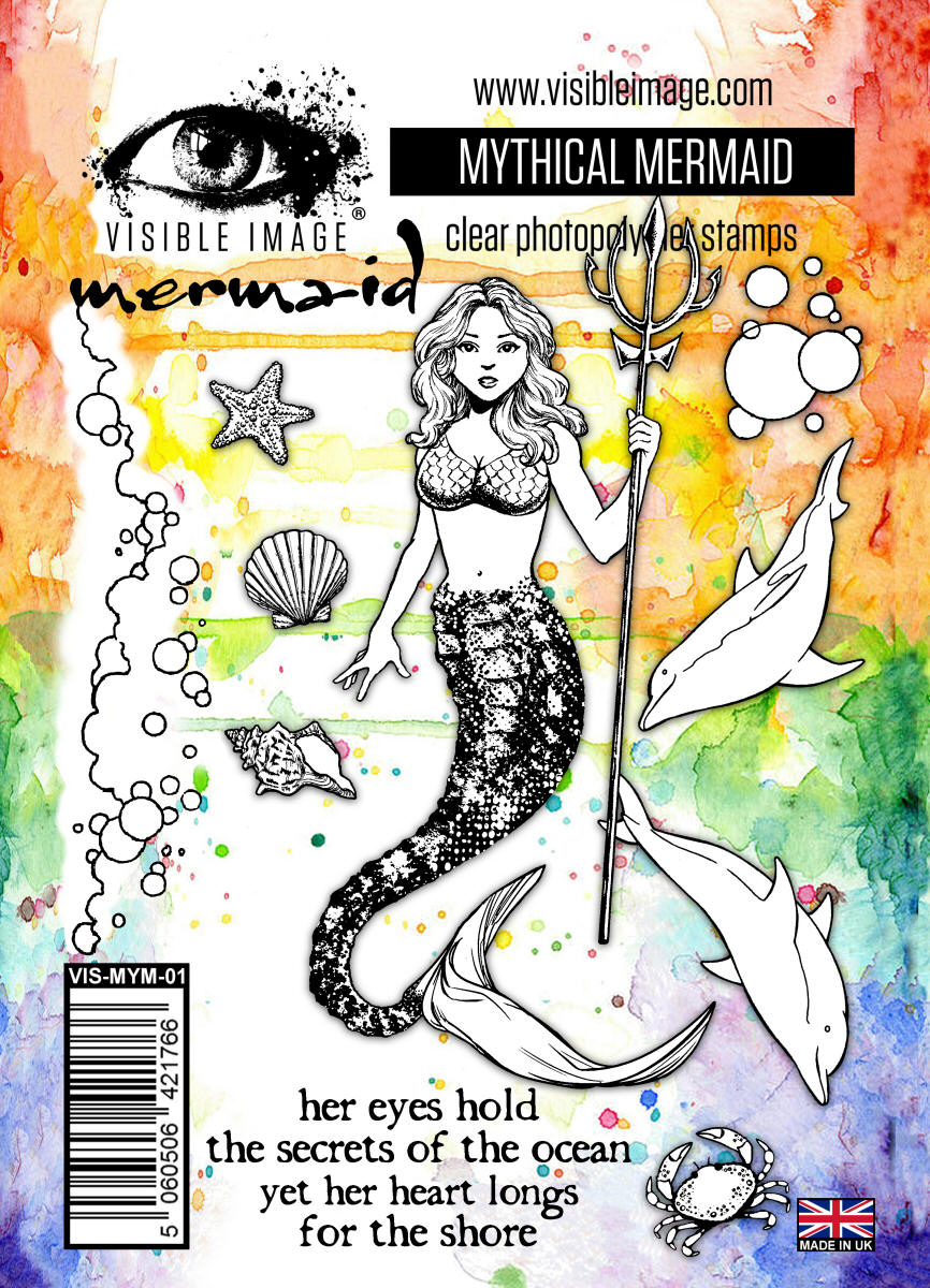 Visible Image - A6 - Clear Polymer Stamp Set - Mythical Mermaid (retired)