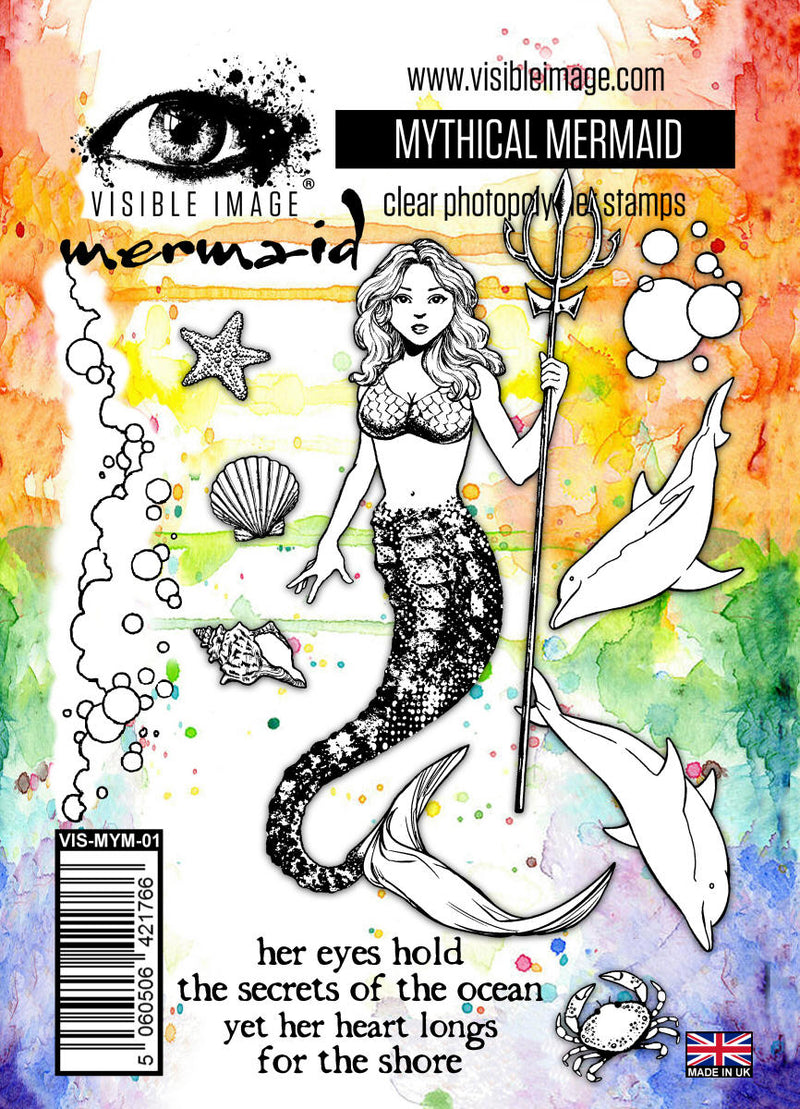 Visible Image - A6 - Clear Polymer Stamp Set - Mythical Mermaid