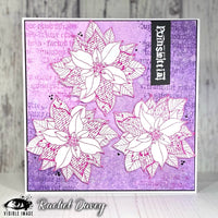 Visible Image - A6 - Clear Polymer Stamp Set - Poinsettia Grunge