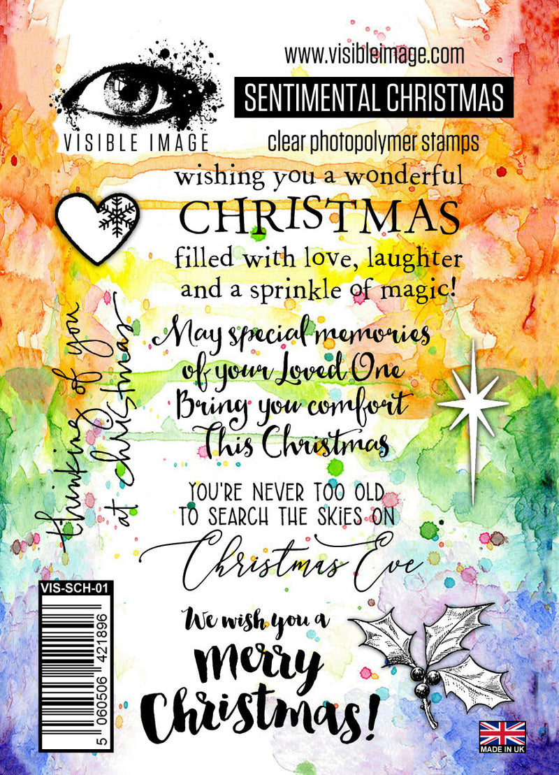 Visible Image - A6 - Clear Polymer Stamp Set - Sentimental Christmas