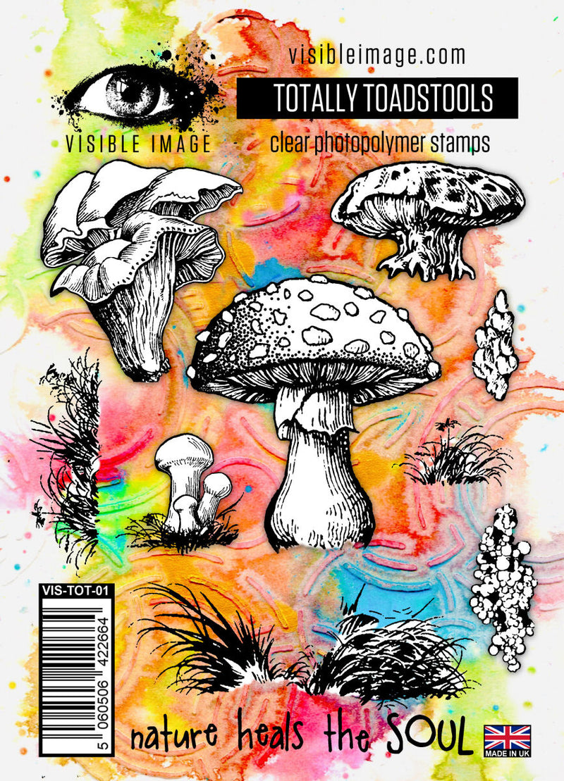 Visible Image - A6 - Clear Polymer Stamp Set - Totally Toadstools