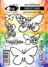 Visible Image -  A6 - Clear Polymer Stamp Set - Wings of Change