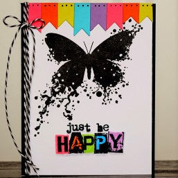 Visible Image - A6 - Clear Polymer Stamp Set - Just Be Happy