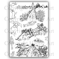 Hobby Art Stamps - Clear Polymer Stamp Set - A5 - Walkies