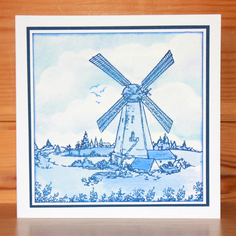 Hobby Art Stamps - Clear Polymer Stamp Set - A5 - Windmills