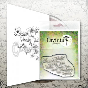 Lavinia - Clear Polymer Stamp - Sentiment - Words of Spring