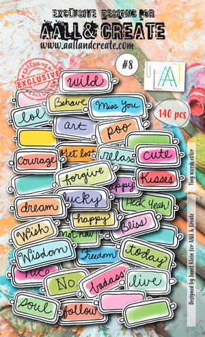 AALL & Create - Ephemera Die-cuts - 8 - Tiny Words Color - Janet Klein