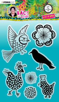 Studio Light - Art By Marlene - Back to Nature - A5 Clear Stamp Set - A Lot of Birds