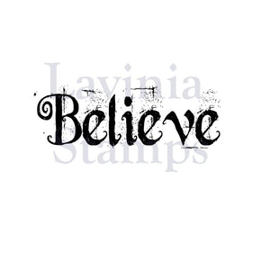 Lavinia - Clear Polymer Stamp - Sentiment - Believe
