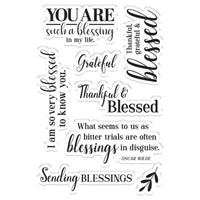 Crafter's Companion - Clear Stamp Set - Autumn Blessings - Thankful & Blessed