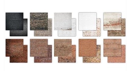 Craft Consortium - 6 x 6 Paper Pad - Brick Textures