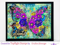 AALL & Create - A4 - Clear Stamps - 322 - Floral Wings