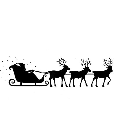 Lavinia - Christmas Night - Santa's Sleigh - Clear Polymer Stamp