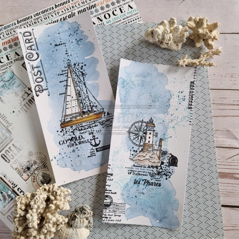 Chou & Flowers - Clear Stamps - Nautical Navigation