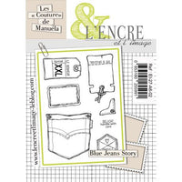 L'Encre et L'Image - A6 - Clear Stamp Set - Blue Jeans Story - The Seams