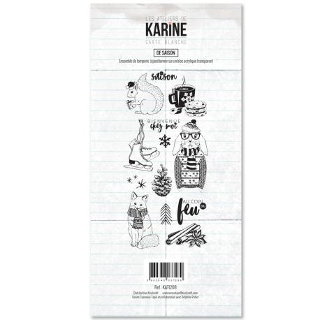 Les Ateliers De Karine - Clear Stamp Set - It's the Season