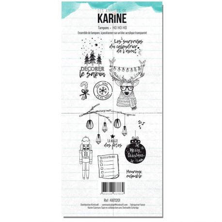 Les Ateliers De Karine - Clear Stamp Set - Ho Ho Ho