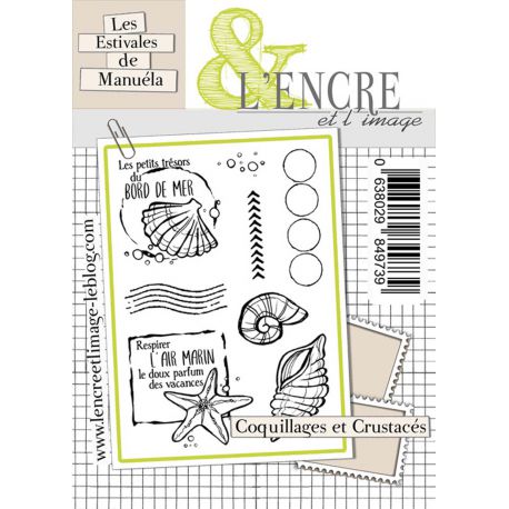 L'Encre et L'Image - A6 - Clear Stamp Set - Shellfish & Crustaceans