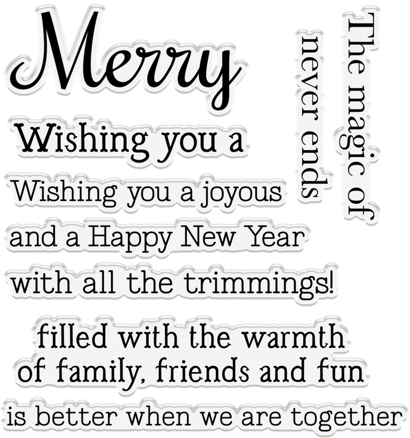 Crafter's Companion - Frosty & Bright - Stamp & Die Set - Merry Christmas Sentiments