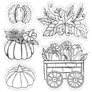 Crafter's Companion - Clear Stamp Set - Autumn Blessings - Pumpkin Patch