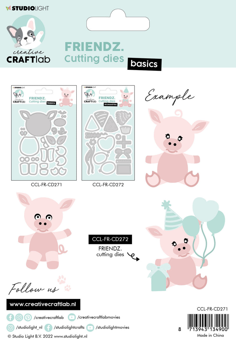 Studio Light - Cutting Dies - Creative Craftlab - Festive Piggy