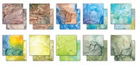 Craft Consortium - 6 x 6 Paper Pad - Ink Drops - Earth
