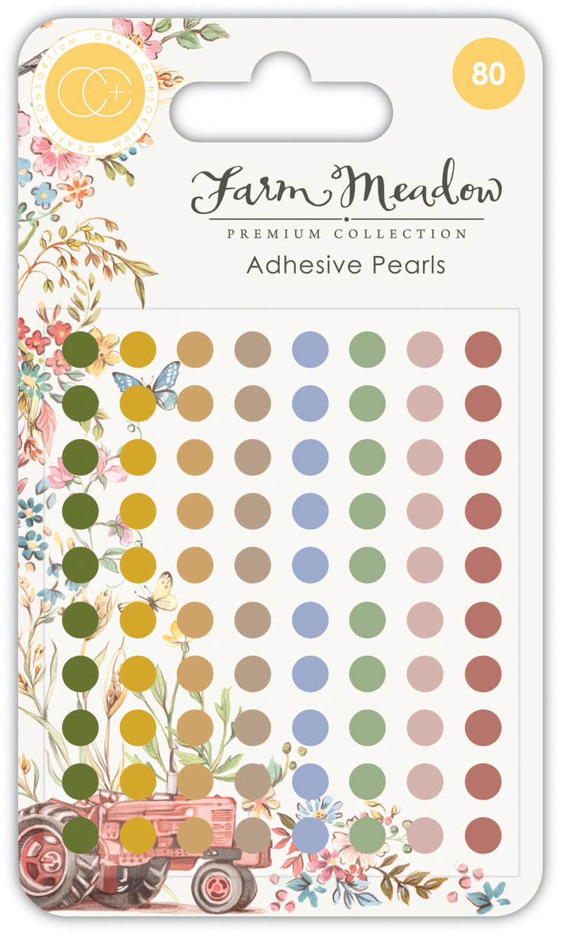 Craft Consortium - Adhesive Enamel Dots - Farm Meadow