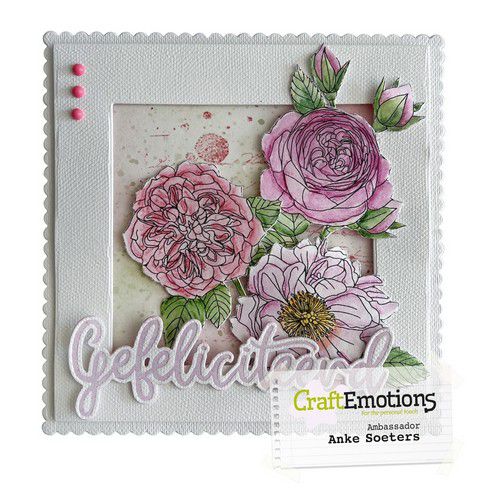 Craft Emotions - A5 - Clear Polymer Stamps - Rose (discontinued)