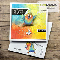 Craft Emotions - A6 - Clear Polymer Stamp Set - Carla Creaties - Birds 2