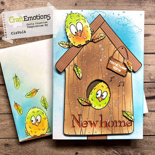 Craft Emotions - A6 - Clear Polymer Stamps - Carla Creaties - Birds 3