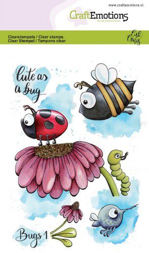 Craft Emotions - A6 - Clear Polymer Stamps - Carla Creaties - Bugs 1