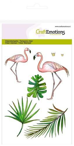 Craft Emotions - A6 - Clear Polymer Stamp Set - Flamingo