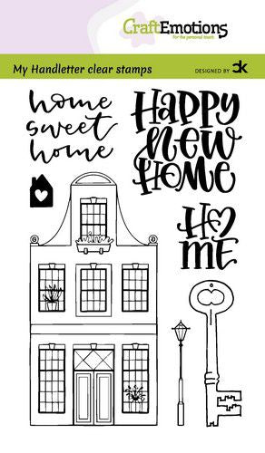 Craft Emotions - Clear Polymer Stamp Set - A6 - New Home 1