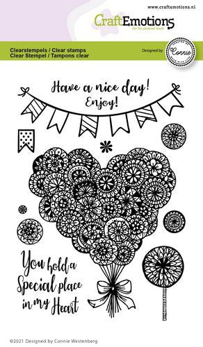 Craft Emotions - Clear Polymer Stamp Set - A6 - Special Place in my Heart