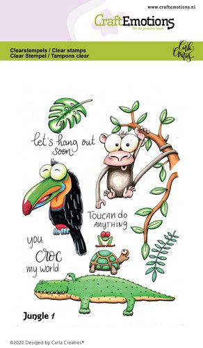 Craft Emotions - A6 - Clear Polymer Stamps - Jungle 1