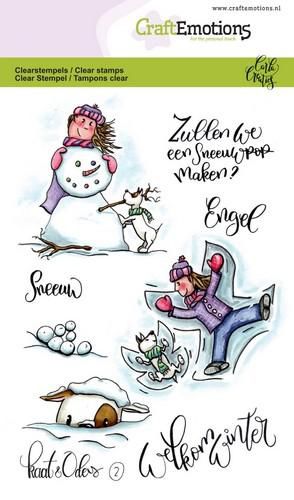 Craft Emotions - Clear Polymer Stamps - Christmas Dog - Kaat & Odey 2