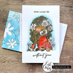 Craft Emotions - A6 - Clear Polymer Stamp Set - Carla Creaties - Kate 1 (discontinued)
