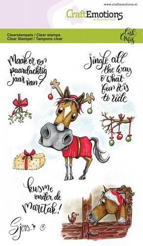 Craft Emotions - Clear Polymer Stamps - Christmas Horses